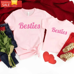 Besties Mom and Me Valentine Shirts Valentines Day Gifts for Mom and Daughter  Happy Place for Music Lovers