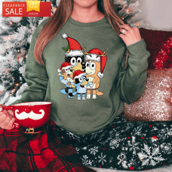 Christmas Family Bluey Shirt Sweatshirt Hoodie Bluey Party Shirt  Happy Place for Music Lovers