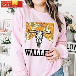 Floral Wallen Bull Skull Shirt Cute Morgan Wallen Shirt  Happy Place for Music Lovers