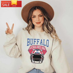 Football Game Day Sweatshirt Buffalo Bills Football Fan Gift  Happy Place for Music Lovers