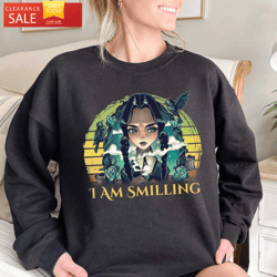 I Am Smiling Wednesday Addams Shirt Gift for Addams Family Fans  Happy Place for Music Lovers