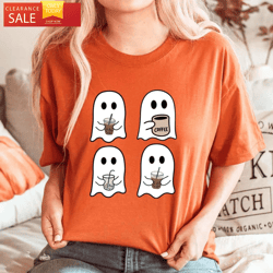 Iced Coffee Halloween Shirt Cute Spooky Gift  Happy Place for Music Lovers