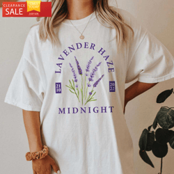 Lavender Haze Midnight Taylor Swift White T Shirt Gift for Swiftie  Happy Place for Music Lovers