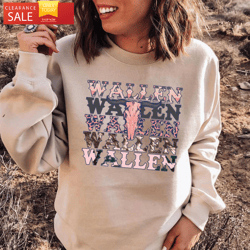 Retro Wallen Sweatshirt Cute Western Shirt Cowboy Cowgirl  Happy Place for Music Lovers