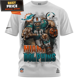 Miami Dolphins Mascot Breaking Through Wall Tshirt, Dolphins Football Gifts undefined Best Personalized Gift undefined Unique Gifts Idea