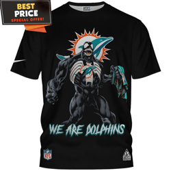 Miami Dolphins Venom We Are Dolphins TShirt, Miami Dolphins Gift  Best Personalized Gift  Unique Gifts Idea