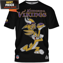 Minnesota Vikings Bugs Bunny NFL Touchdown TShirt, Funny Minnesota Vikings Gifts  Best Personalized Gift  Unique Gifts I