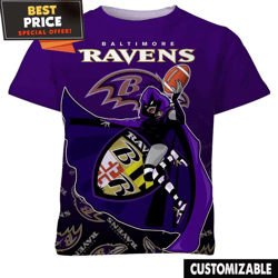 nfl baltimore ravens teen titans raven tshirt, nfl graphic tee for men, women, and kids  best personalized gift  unique