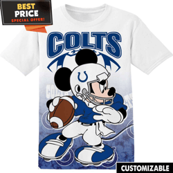 NFL Indianapolis Colts Youth Disney Mickey TShirt, NFL Graphic Tee for Men, Women, and Kids  Best Personalized Gift  Uni