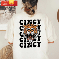 Cincy Cincinnati Bengals Tee Shirt Printed on Back Gift for Her  Happy Place for Music Lovers