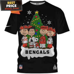 Cincinnati Bengals The Peanuts Fan in Christmas TShirt, Bengals Gifts  Best Personalized Gift  Unique Gifts Idea