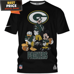 Green Bay Packers Mickey And Friends Game Day TShirt, Best Green Bay Packers Gifts  Best Personalized Gift  Unique Gifts