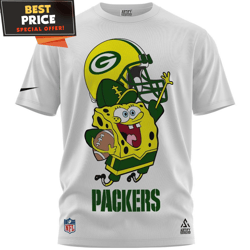 Green Bay Packers Spongebob Game Day TShirt, Green Bay Gifts For Him  Best Personalized Gift  Unique Gifts Idea