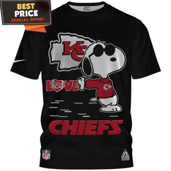 Kansas City Chiefs Snoopy Cool Love Chiefs TShirt, Kansas City Chiefs Gift Items  Best Personalized Gift  Unique Gifts I