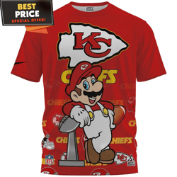 Kansas City Chiefs X Mario Champions Cup 3d Tshirt, Kansas City Chiefs Unique Gifts undefined Best Personalized Gift undefined Unique Gift