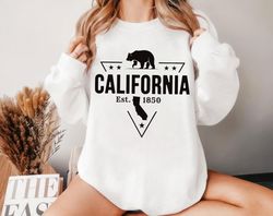 California Sweatshirt, Vintage California Sweatshirt, California Established  Sweater,Happy New year shirt, Valentine sh