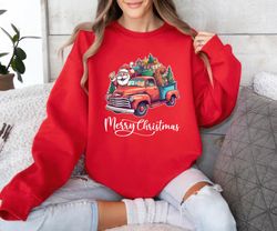 Christmas Truck Sweatshirt, Believe Unisex,Happy New year shirt, Valentine shirt, T-shirt