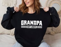 Custom Grandpa Est  Sweatshirt, Personalized Grandpa,Happy New year shirt, Valentine shirt, T-shirt