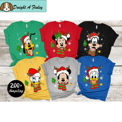 Disney Family Christmas Shirt, Family Christmas Matching shirt, Custom Disneyland Christmas t-shirt, Disney Character Ch