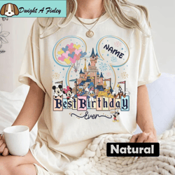 Personalized Mickey and Friends Best Birthday Ever shirt, Disney Birthday shirts, Birthday Matching Tee, Retro WDW Bday