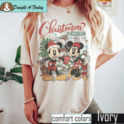 Vintage Disney Christmas On Main Street Sweatshirt, Minnie Mickey's Very Merry Christmas Party 2023 Comfort Colors Shirt