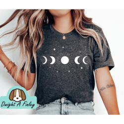 Moon Phase Shirt, Cute Boho Tee, Witchy Shirt, Mystic Moon Shirt, Astronomy Tee, Astology Lover TShirt, Celestial Tshirt