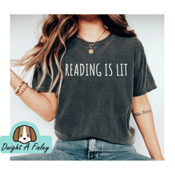 Reading Is Lit  Book Lover Shirt Book Lover Gift Reading Shirt Book Shirt Teacher Shirt Book TShirt Book Shirts Gift For