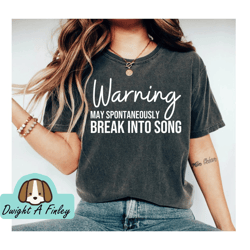 Singer Shirt Singing shirt Music Shirt Karaoke Shirt Karaoke Night Shirt Music Lover Gift Theatre Shirt Break Into Song