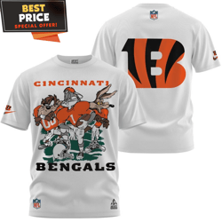 Cincinnati Bengals Looney Tunes Football Team Tshirt, Bengals Fan Gifts undefined Best Personalized Gift undefined Unique Gifts Idea