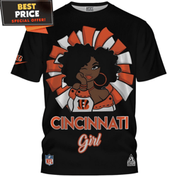 Cincinnati Bengals Pretty Fan Girl TShirt, Cincinnati Bengals Gift  Best Personalized Gift  Unique Gifts Idea
