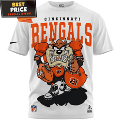 Cincinnati Bengals Tasmanian Devil Hard Game Tshirt, Bengals Gifts Ideas undefined Best Personalized Gift undefined Unique Gifts Idea