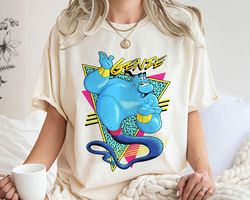 Aladdin Genie Retro Abstract Portrait Logo Shirt Walt Disney World Shirt Gift Id,Tshirt, shirt gift, Sport shirt