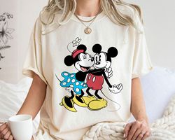 Classic Mickey And Minnie Retro Cute Couple Shirt Family Matching Walt Disney Wo,Tshirt, shirt gift, Sport shirt