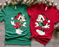 Custom Couple Mickey Minnie Heart XmaLight Santa ClauA Very Merry ChristmaShirt ,Tshirt, shirt gift, Sport shirt