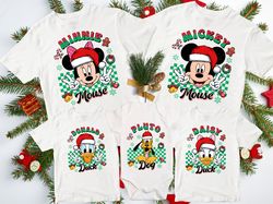 Custom Mickey And FriendCheckered Very Merry ChristmaParty Shirt Family Matching,Tshirt, shirt gift, Sport shirt
