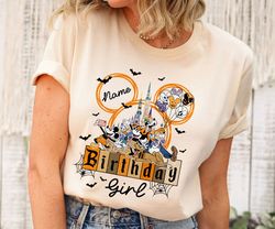 Custom Name Birthday Girl Halloween Birthday Girl  Mickey And FriendBirthday Shi,Tshirt, shirt gift, Sport shirt