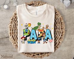 Custom Title Disney Toy Story CharacterPapa Shirt Dad Tshirt FatherDay Shirt Gre,Tshirt, shirt gift, Sport shirt