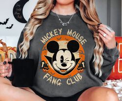 Mickey Mouse Fang Club Logo Halloween Shirt Vampire Mickey Not So Scary Shirt Di,Tshirt, shirt gift, Sport shirt
