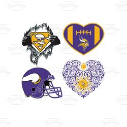 MINNESOTA VIKINGS SVG, Sport Svg, Minnesota Vikings, Super Vikings Svg, Vikings Logo Svg, Vikings Heart NFL Svg,Football