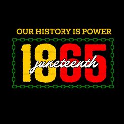 Our History Is Power 1865 Juneteenth Design Png