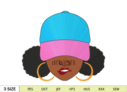 Afro Woman Embroidery Design
