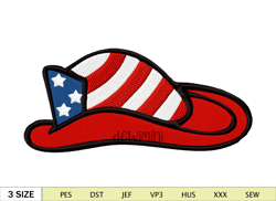 American Firefighter Hat Embroidery Design
