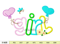 Baby Girl Embroidery Design