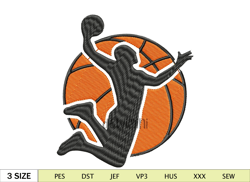 Basketball Embroidery Design Files