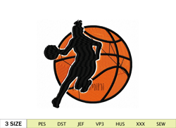 Basketball Embroidery Designs Girl