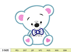 Cute Baby Bear Embroidery Designs Files