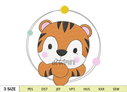 Cute Tiger Embroidery Design
