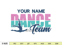 Cheer Custom Name Cheerleader Sport Dance Team Embroidery Design