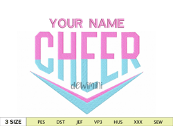 Cheer Custom Name Cheerleader Sport Embroidery Design
