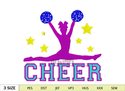 Cheerleader Cheer Sister Sports Embroidery Design